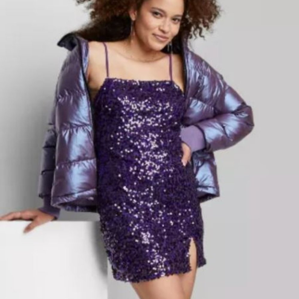 NWT Wild Fable Sequin Mini Dress XS, S, M, L, XL Purple
